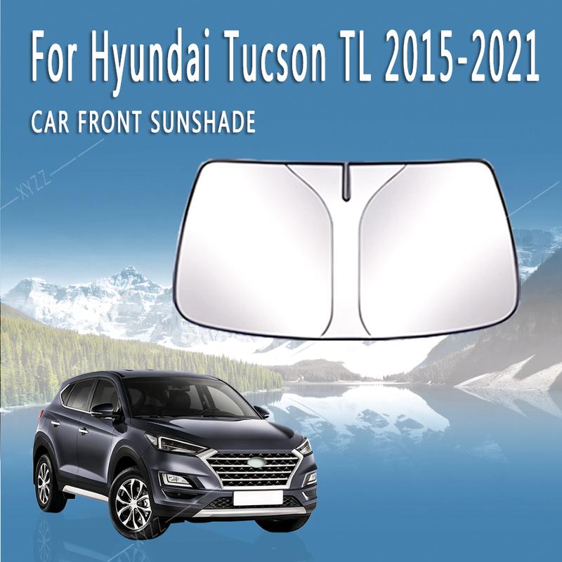 Car Front Windshield Sunshade Heat Insulation Sun Visor Summer Cooling Auto Accessories For Hyundai Tucson TL 2015~2021 Foldable