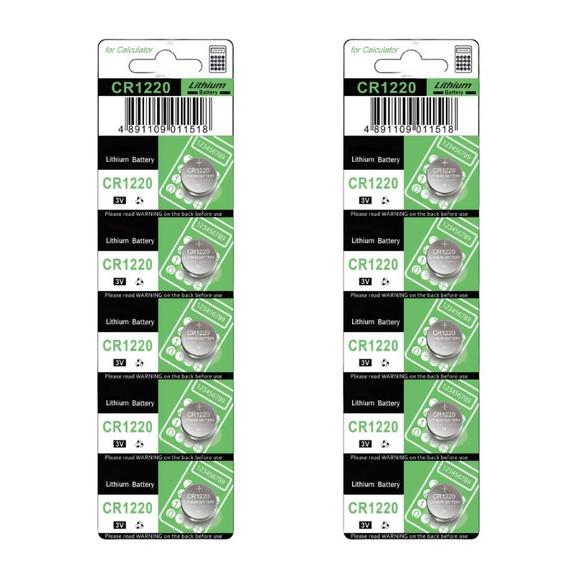 5/10Pcs CR1220 3V Lithiums Button Cell Batteries for Watches Calculators Remote Controls Small Gadgets