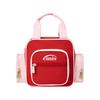 Nylon Color Block Tote Bag Red