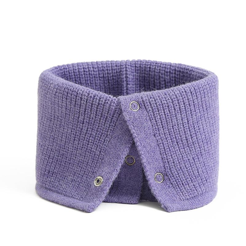 Korean Solid Knitted Warm Ring Scarf Unisex High Neck Fashion Neckerchief Children Wind Protection For Kids Spring Autumn Winter