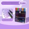 Double-Ended Glitter Marker Pen: Soft-Tip Watercolor Pen for Journaling & Painting, Non-Toxic & Washable, Ideal for Kids