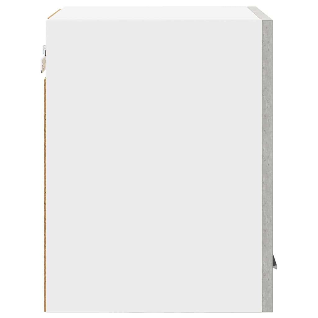 Wall Mounted Cabinet with Door 2 pcs Concrete Grey and White 30 x 31 x 40 cm