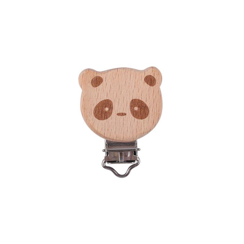 5Pcs/Lot New Arrival Lovely Wooden Pacifier Clip Natural Beech Wood Accessories for Baby Handmade Dummy Clips Pacifier Chain