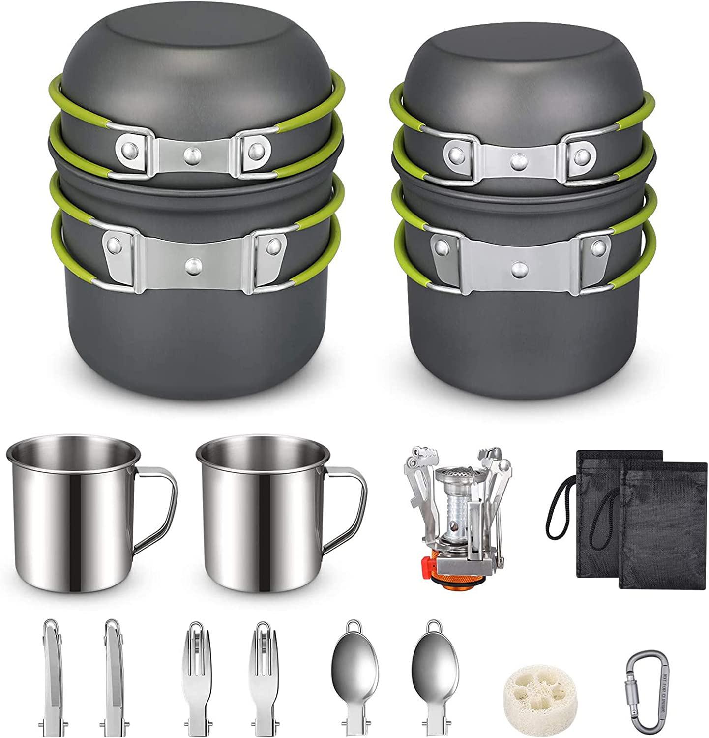 

Odoland 16 шт., походная посуда, набор вилок, ложек для альпинизма, кемпинга, пеших прогулок и пикника