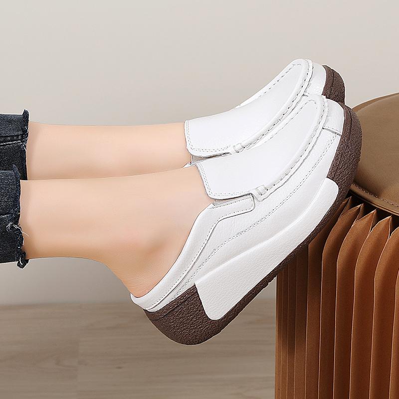 Pantofi Casual de Vară pentru Femei Pantofi de Piele pentru Femei Papuci pentru Femei