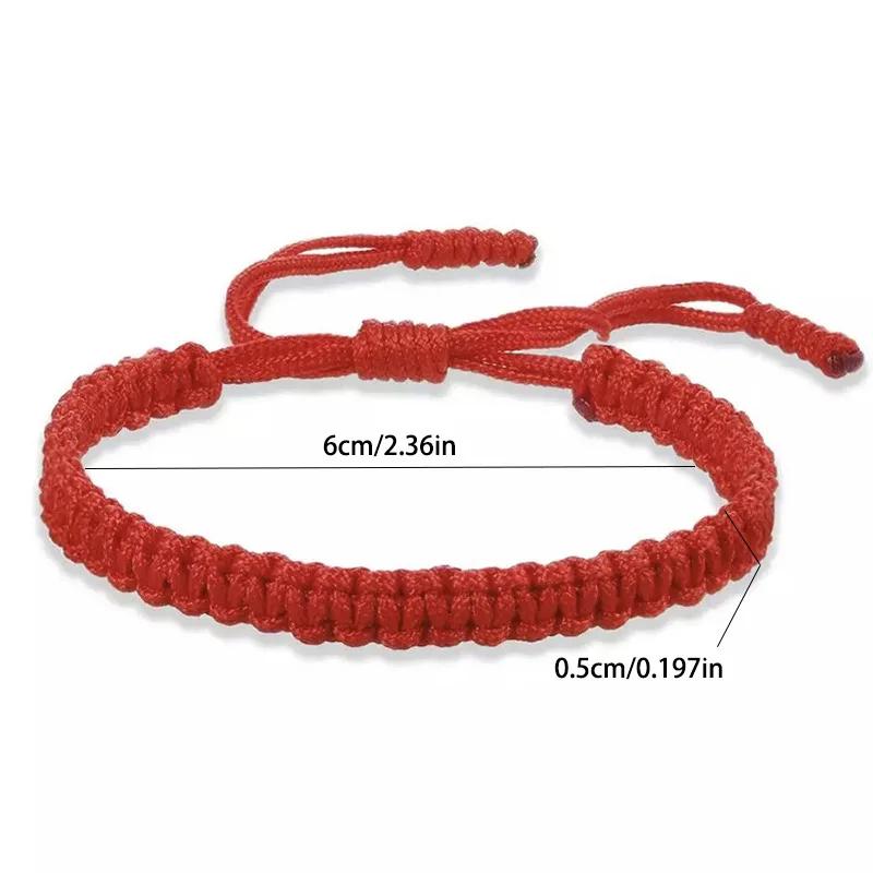 Handmade Braid String Bracelets For Women Red Black Woven Rope Adjustable Knots Bracelet Men Wrist Strap Friendship Jewelry