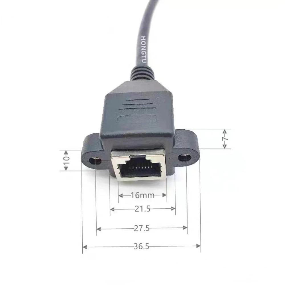CAT5e CAT6e RJ45 Male Female Shielded Extension Cable UTP FTP STP Ethernet LAN Cord Panel Mount Screw Lock 8P8C Gigabit For Router Switch PC 0.3m-5m