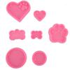 7Pcs Set Silicone Chocolate Mold DIY Cute Fondant Mold Baking Tool for Bakery Kitchen