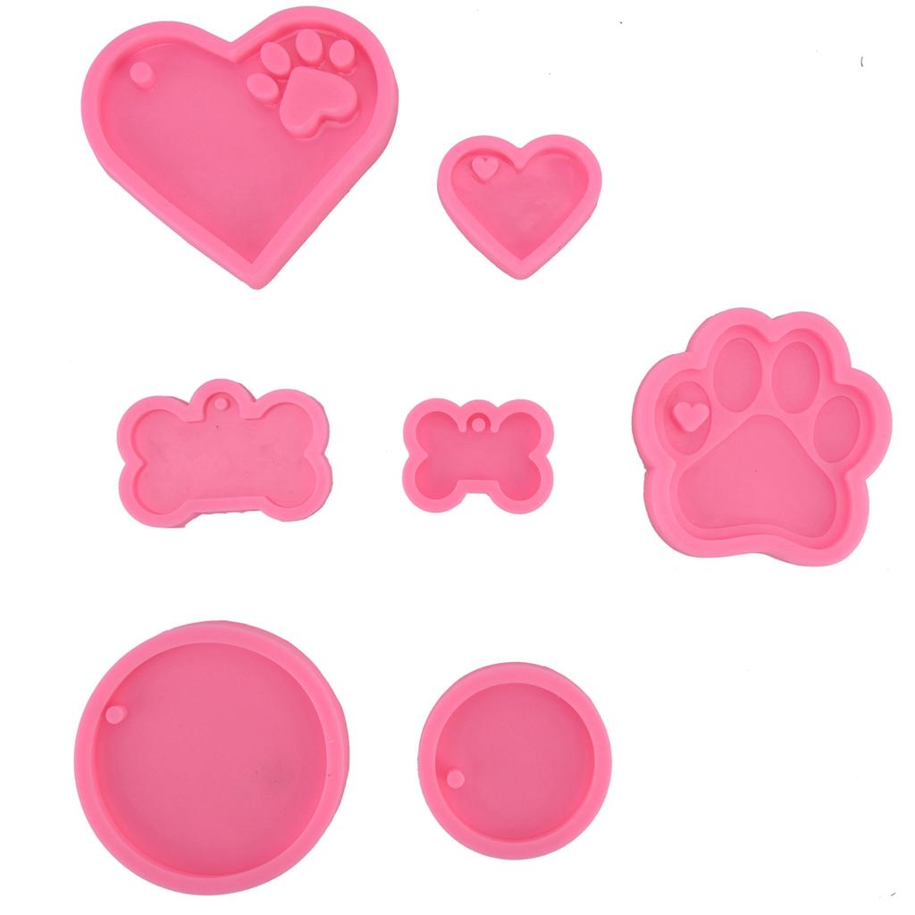 7Pcs Set Silicone Chocolate Mold DIY Cute Fondant Mold Baking Tool for Bakery Kitchen