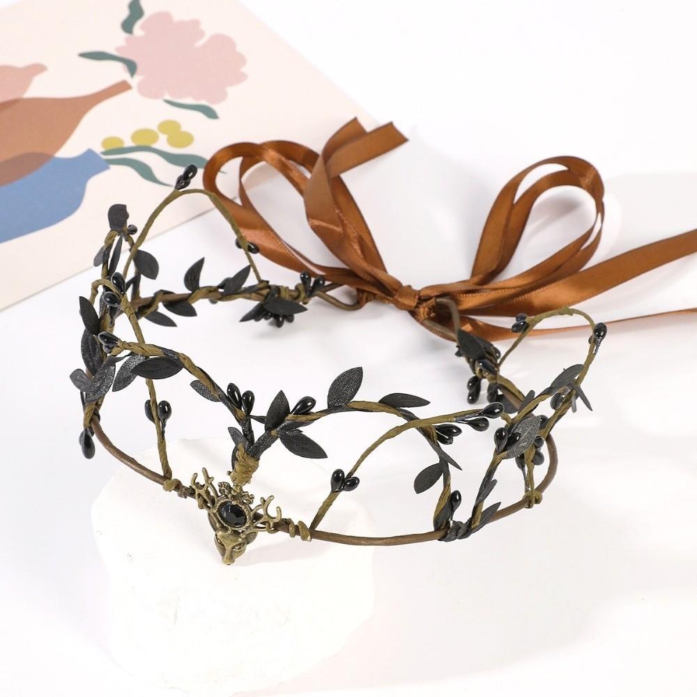 Headpiece Elf Garland Artificial Floral Rhinestone Decoration Flower Vines Crown Bride Hairstyles Princess Headdress Women