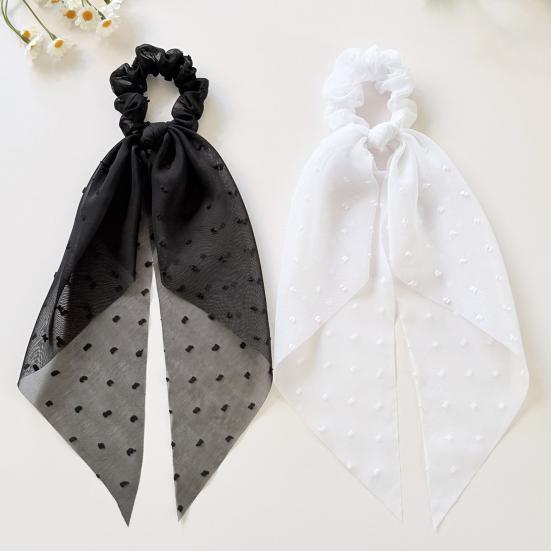 Hair Tie High Elasticity Bow Ribbon Design Lightweight Yarn Hair Rope Ponytail Holder Versatile Hair Accessory