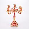 Five-Arm Candelabra Elegant Zinc Alloy Candlestick with Four Feet