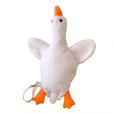 Niedlicher Plüsch Gans Mini Rucksack Umhängetasche Schultertasche Geldbörse für Kinder Mädchen Frauen