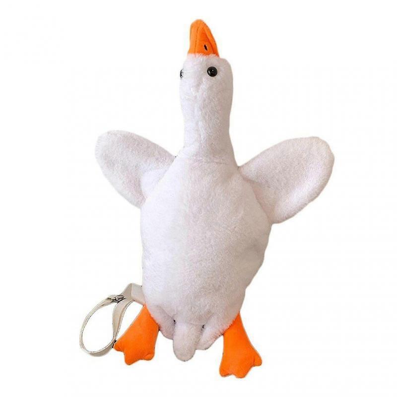 Cute Plush Goose Mini Backpack Crossbody Shoulder Bag Purse for Kids Girls Women