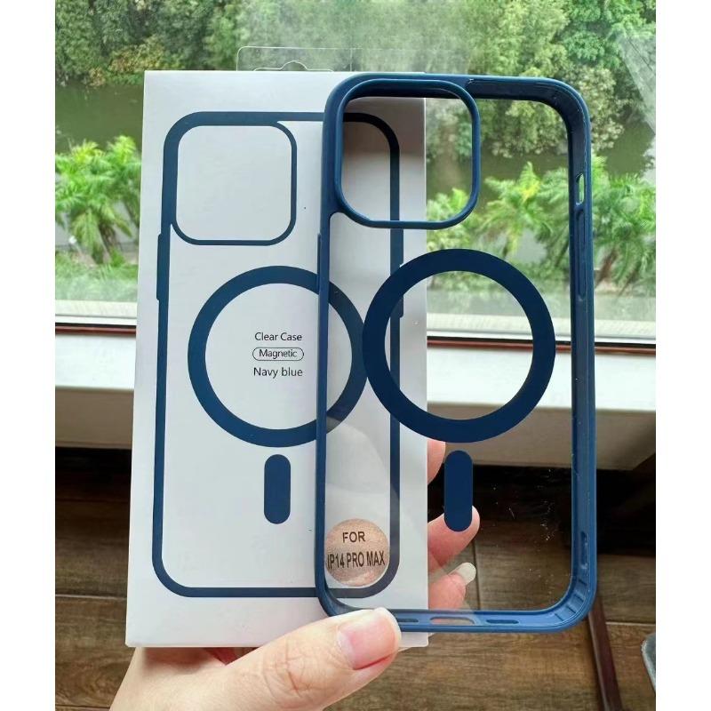 Applicable To Apple 14 Magnetic Phone Case IPhone 15 Pro Matte Color Transparent Acrylic Magsafe