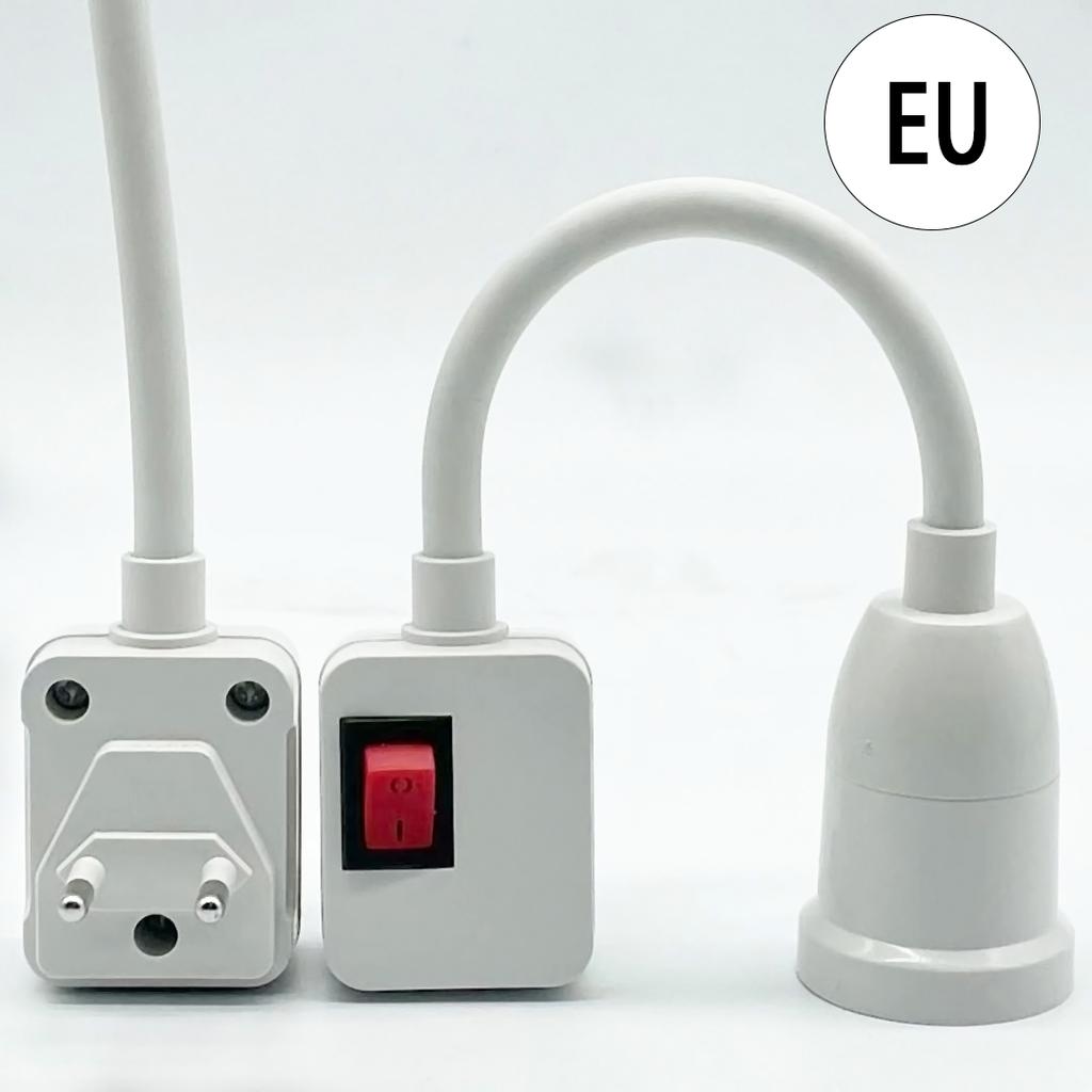 E27 Socket Lamp Bulb Holder Light Socket With Switch EU US Plug Lamp Holder Energy Saving LED Table Lamp Led Base Lamp Base