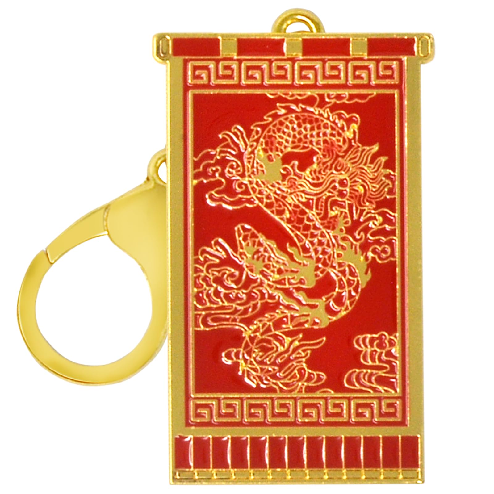[YISHUI] Брелок Фэн-шуй, Брелок-амулет со знаком Зодиака Дракон, Дракон, Предмет Фэн-шуй, Флаг, Богатство, Удача