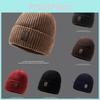 Knitted Cap Beanie Hat Winter Protection Solid Color Caps Outdoor Unisex Gift