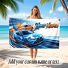 Fantasy Magie Thema Weiches Strandtuch Personalisierbares Benutzerdefiniertes Namens-Text-Handtuch Tragbar für Strand Pool Reisen