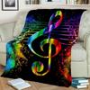 3D Colorful Musical Note Music Score Blanket,Soft Throw Blanket for Home Bedroom Bed Sofa Picnic Travel Office Cover Blanket Kid