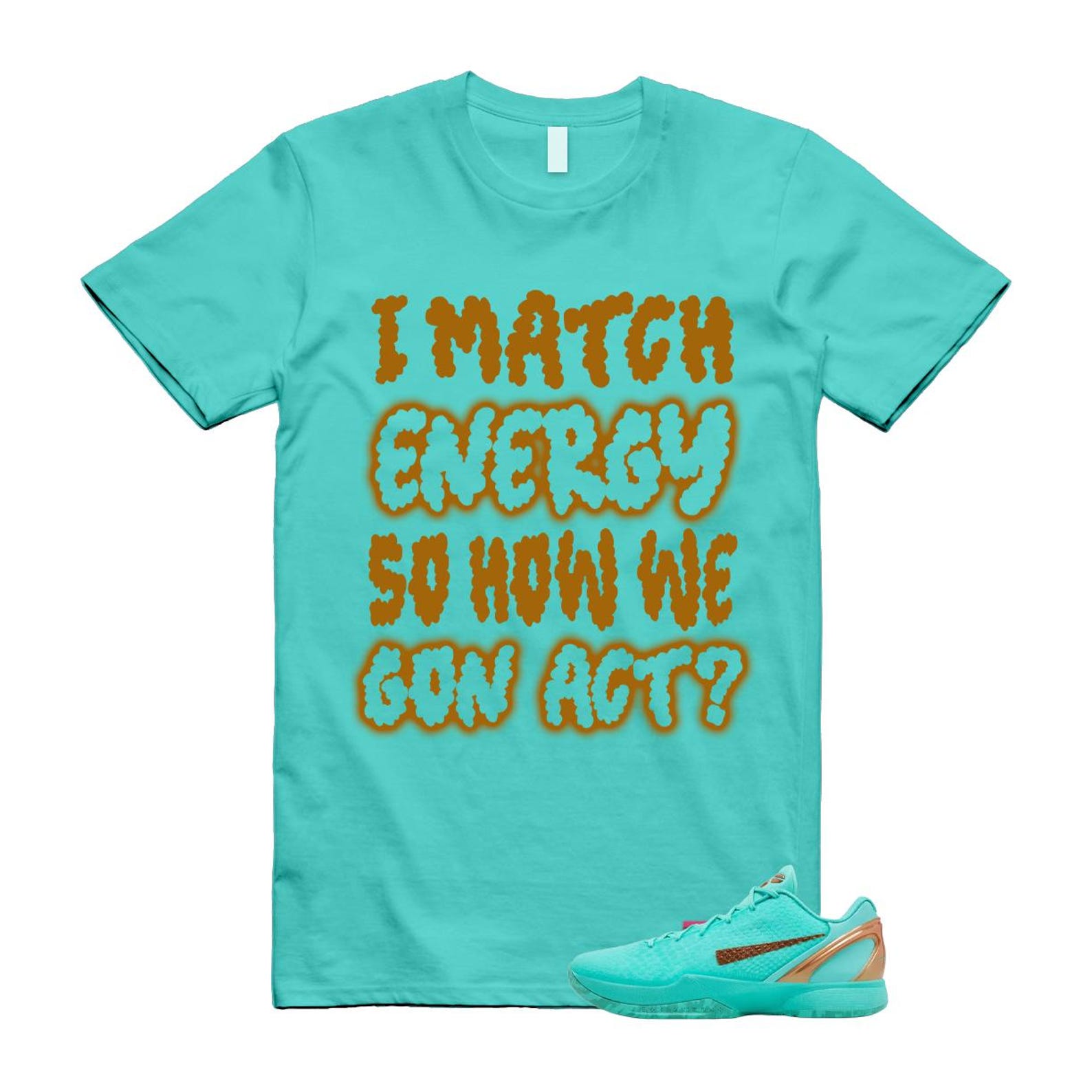 6 Statue of Liberty Copper Hyper Turquoise Protro Mint Blue T Shirt Match MATCH 3XL