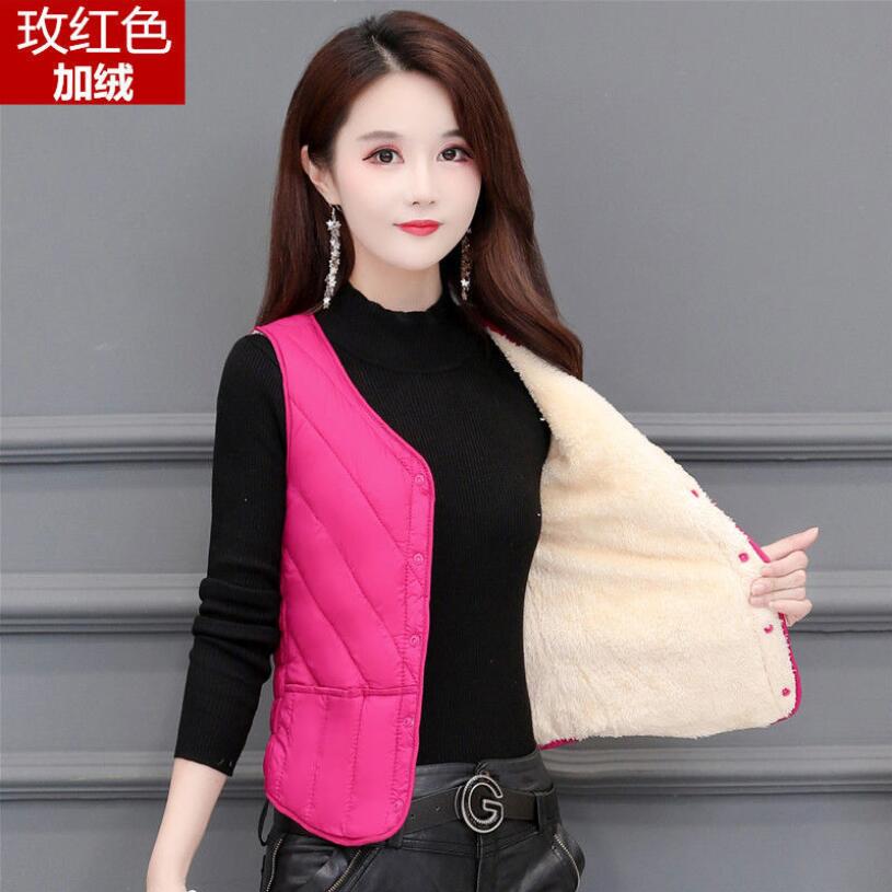 Winter Down Cotton Vest Women Thick Velvet 2025 New Lightweight Slim Short Inner Wear Warm Inner Tank Top Mother Waistcoat Thick