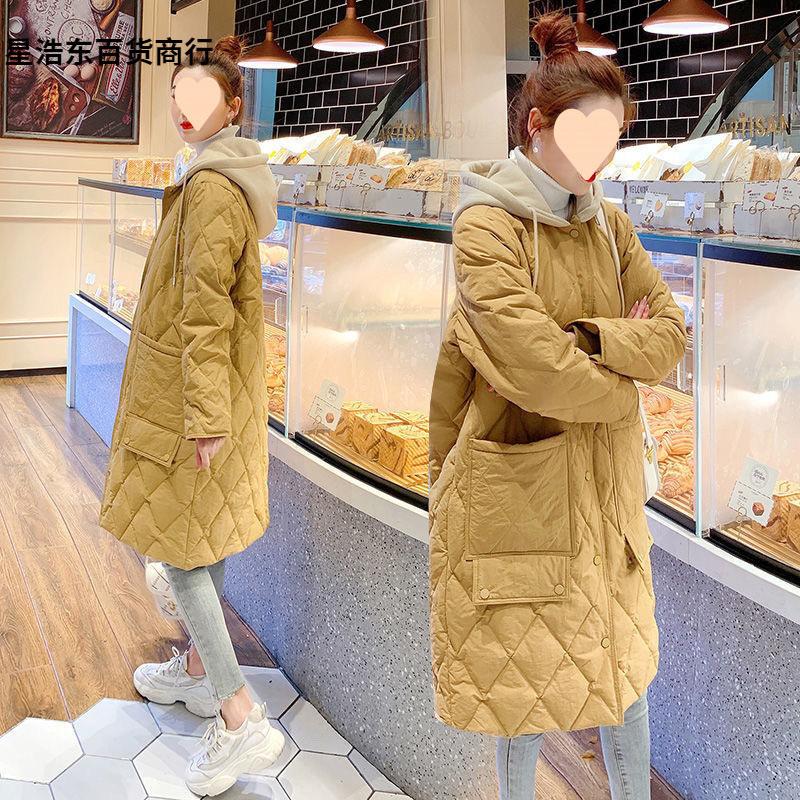 Winter Hooded Jacket Long Sleeve Quilted Super Parka Mid-length Cotton Jacket Korean Fashion Coats Warm Snowsuit