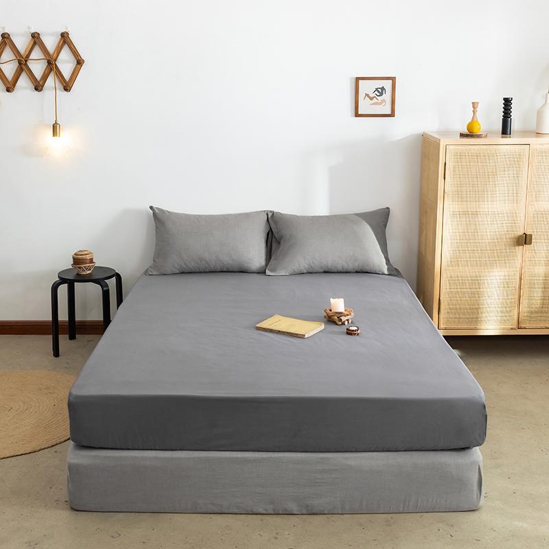 

Комплект простыней с однотонной отделкой: Современные простые постельные принадлежности для общежития или односпальные матрасы 180x200 cm светло-серый