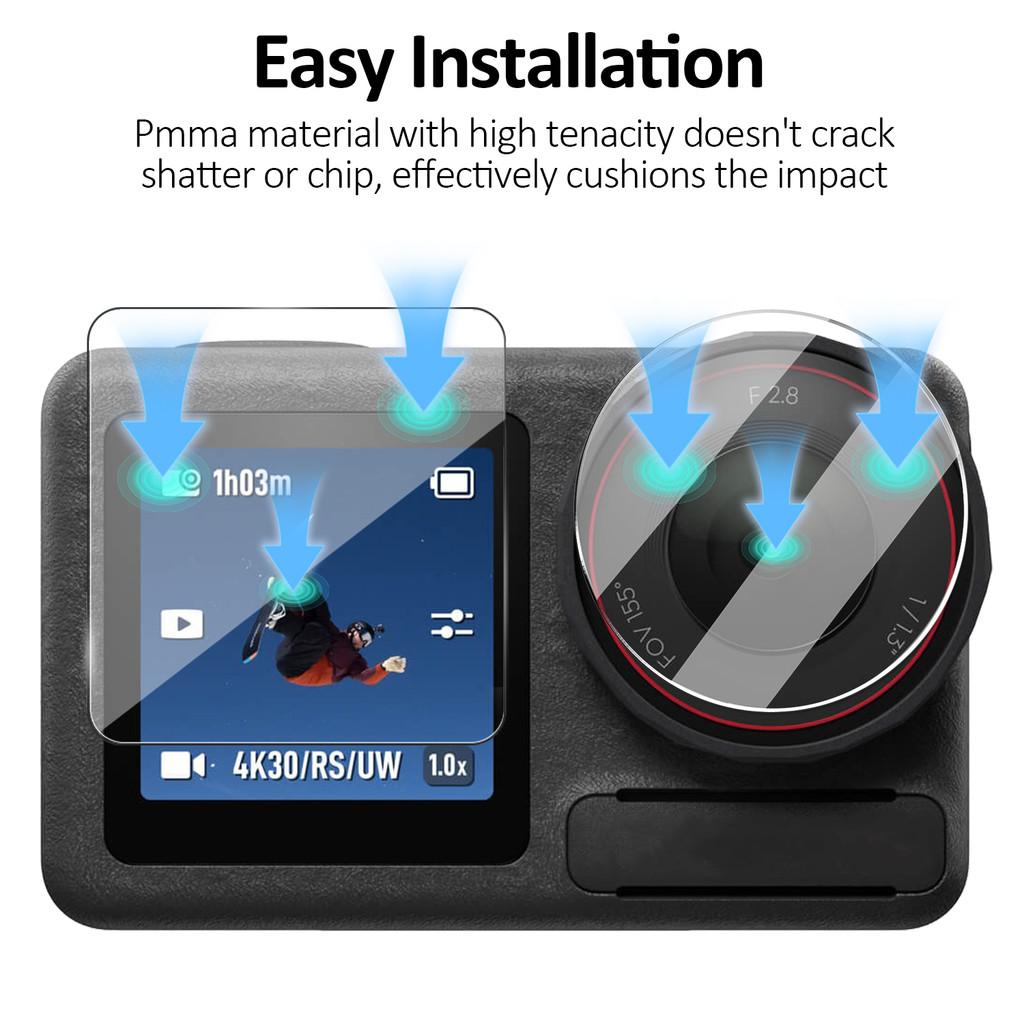 Screen Protector Glass for DJI Action 6 4 5Pro Tempered Glass Camera Lens Protective Film for DJI OSMO Action 6 Accessories