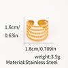 1Pcs Lady stainless steel open-ended ring, extravagant accessory ring, hollow finger ring
