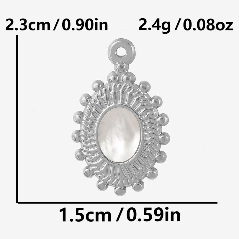 4Pcs No Fade Metal Stainless Steel Charm Real Natural Abalonewhite Shell Angel Sun Connector Charms For Jewelry Making Supplies