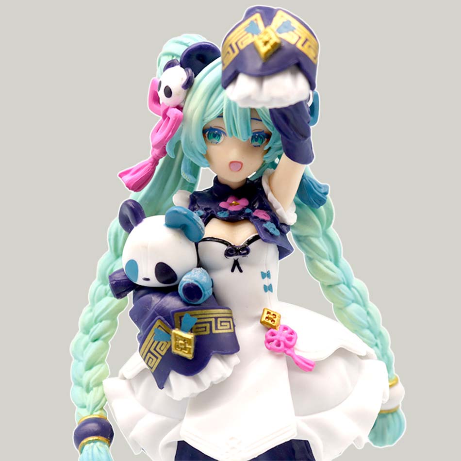 Sold 15CM Anime Hatsune Miku Figure National Style Fashion Panda MODERNCHINA Model Toy Gift Collection Action Figure PVC