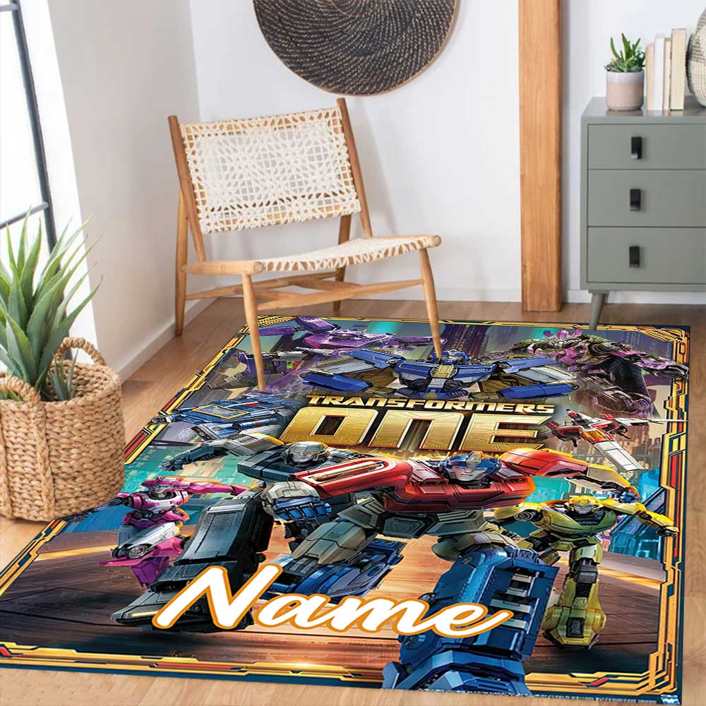 Transformers Fans Customize your name rug, office chair cushion, home bedroom living room gift.