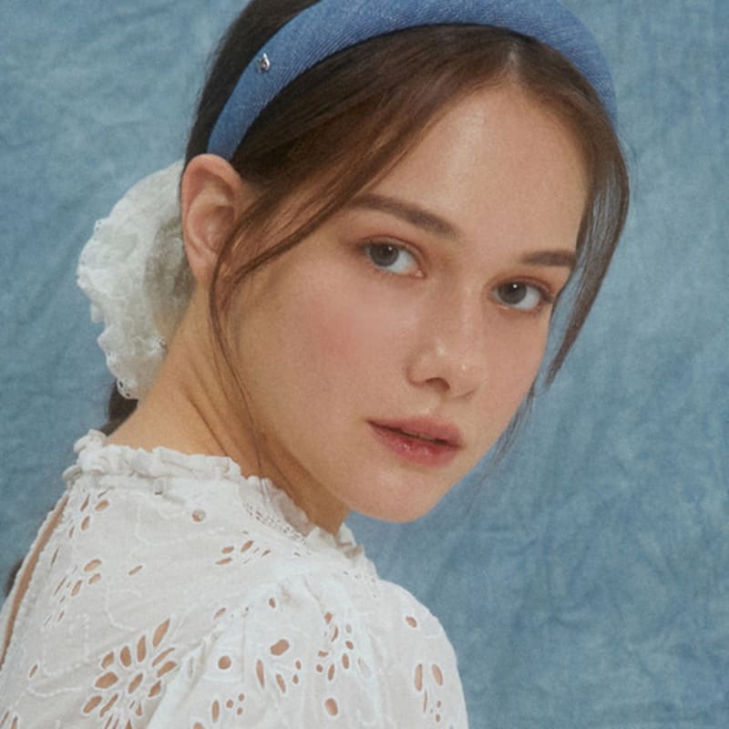 

Жан Поль Кларисс Объемная джинсовая повязка для волос JP-24-429HB dark denim