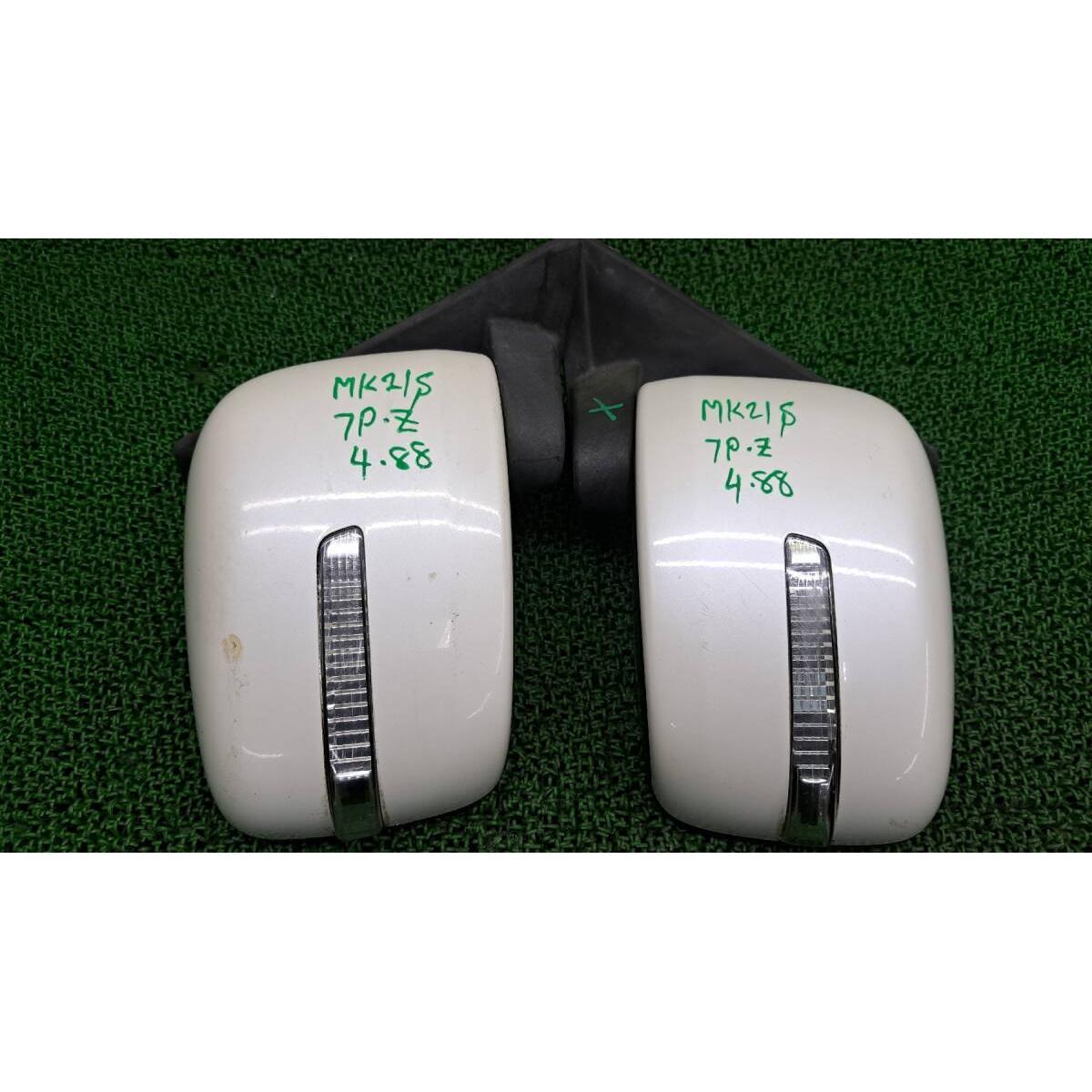 488 Suzuki Palette MK21S with turn signal door mirror left and right set side mirror driver side/passenger side right left 7P Z7T/Pearl