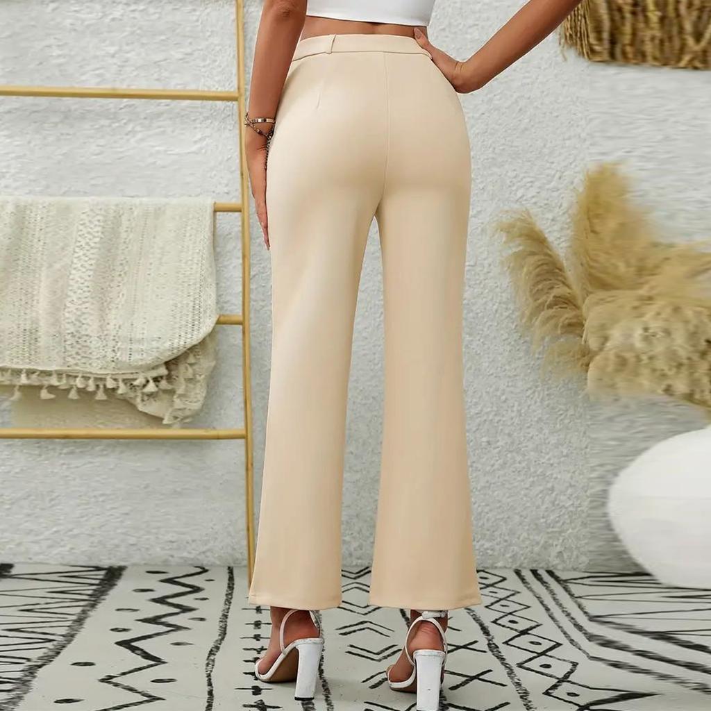Women's Straight Pants Fashion Casual Pants Nine Point Harlan Pants