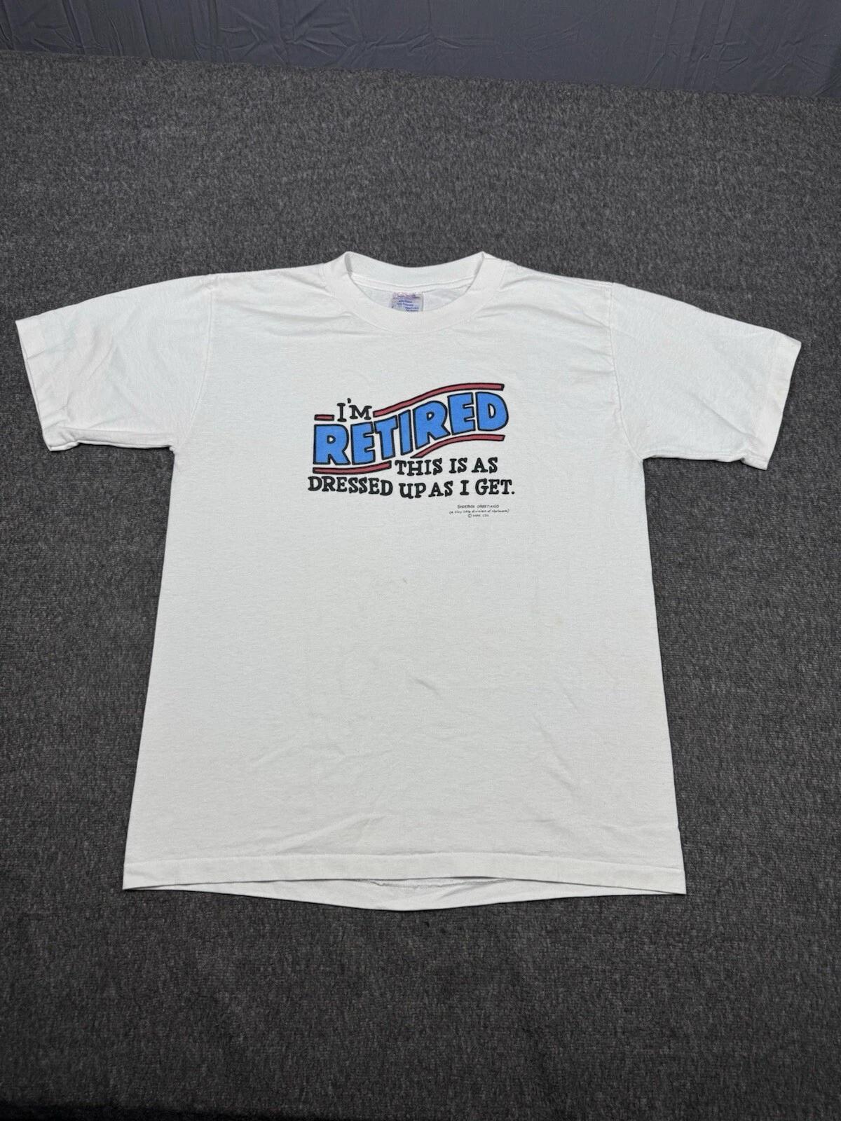

Vintage Shoe Box Greetings Hallmark T-shirt Adult L White Retired Funny 4XL