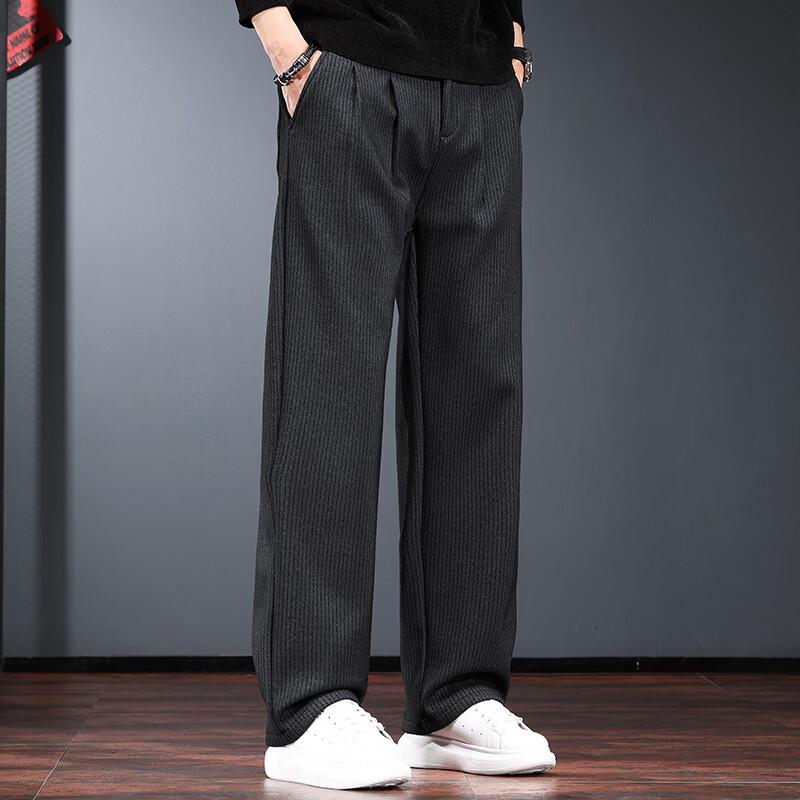 Jielayno Men's Relaxed Straight Leg Casual Dress Pants