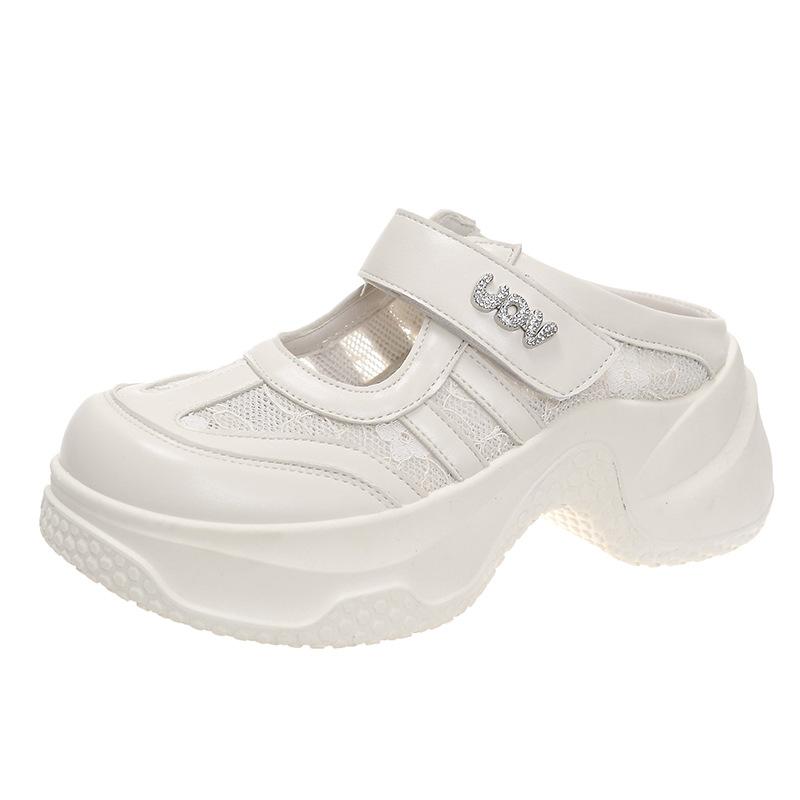 Hot air platform dad shoes women's shoes spring new Velcro heightening casual shoes shallow platform sandals