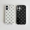 Minimalist Black and White Polka Dots Phone Case For iPhone 17 16 15 14 13 12 11 Pro MAX XR XSMAX 7 8 Plus Y2K Shockproof Cover