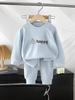 Children's Autumn/Winter Home Wear Set: Unisex Cozy Warm Underwear & Trousers for Boys and Girls