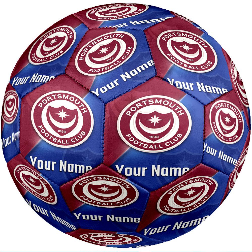 Portsmouth FC Fashion Size 5 Football Wearproof Non‑Slip Soccer Ball For Sports Training Entertainment Use