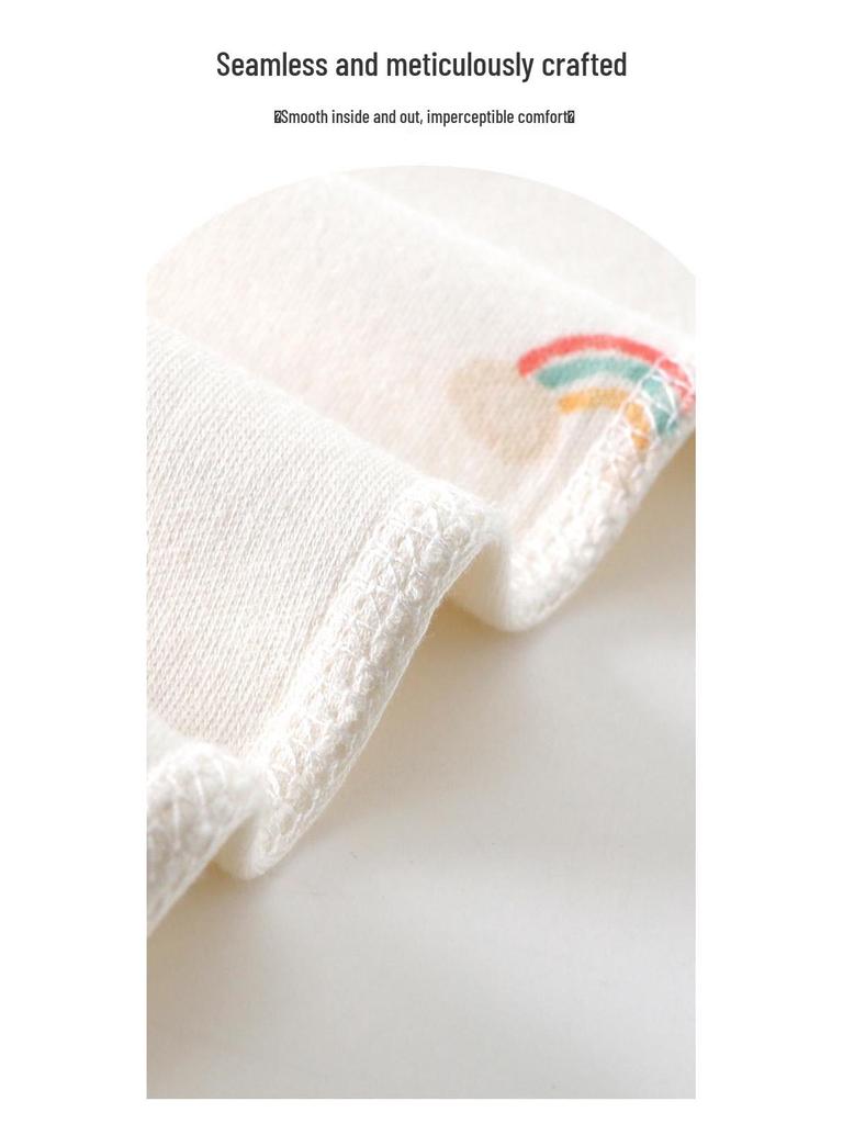 Baumwoll-Basisunterwäsche-Set für Babys mit hohem Bund für Herbst/Frühling