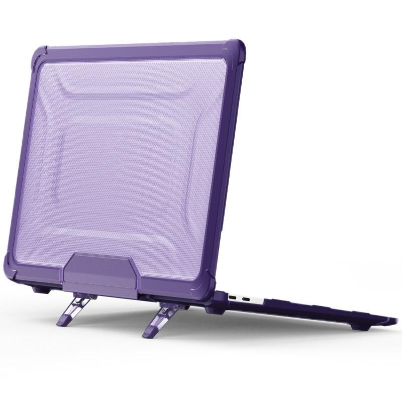 Transparent Matte PC Laptop Case MacBook Air 13 Pro With Anti-Slip Stand Shockproof Protection Heat Dissipation