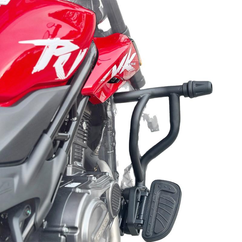 Zongshen Punk CVT190 Carbon Steel Black Bumper Guard with Anti-fall Rubber Head Reinforcement