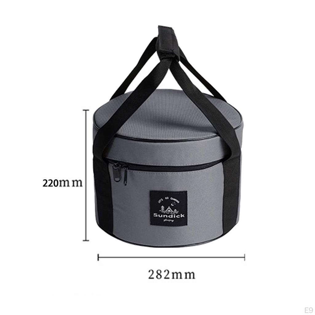 14L Capacity Camping Bag, Waterproof Durable with Side Pocket 7kg Load Bearing Outdoor Tableware