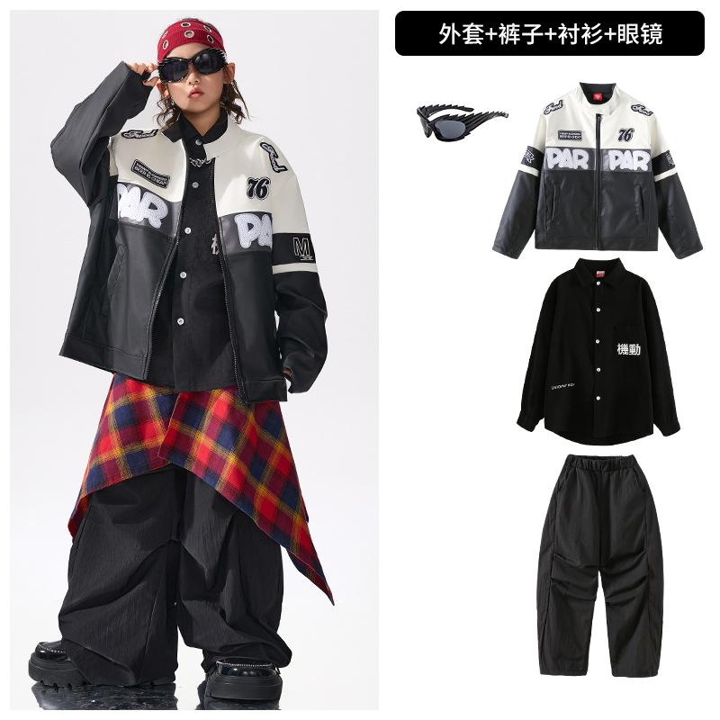 Kinder Street Dance Trendige Kleidung Jungen Hip-Hop Stil Hiphop Performance Kleidung Mädchen Fried Street Cooles Hübsches Anzug Kinder Schlagzeug