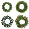 Artificial Christmas Decoration Festive Atmosphere Front Door Decor Artificial Wreath Easy To Hang Flexible Decoration