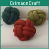 Modern Minimalist Wool Knit Round Throw Pillow For Living Room Decor