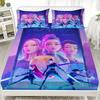 K-Pop D-Demon Hunters Fitted Sheet from Personalized  for Home Decor, Customized DIY Bed Cover Deep Pocket with 2Pillowcases